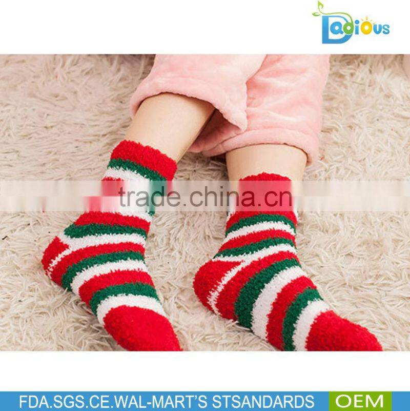 colorful cotton and Coral fleece asian baby christmas socks kids socks child socks