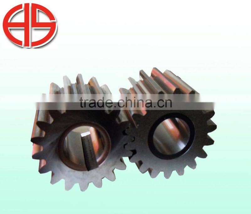 Precision gear and shaft for textile machine textile shaft