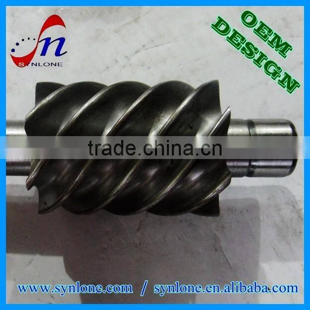 Precise machined helical gear shaft for machinery
