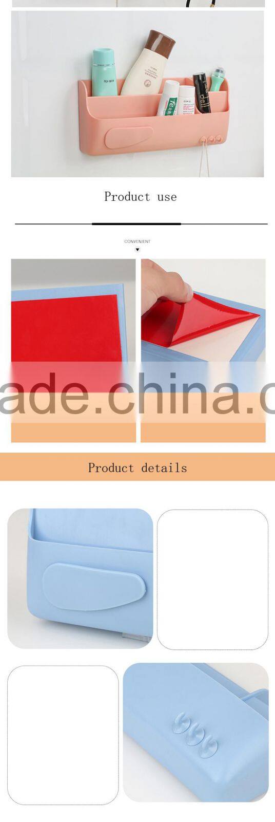 Plastic Kitchen Bathroom Wall Mounted Storage Rack Towel Bar Holder