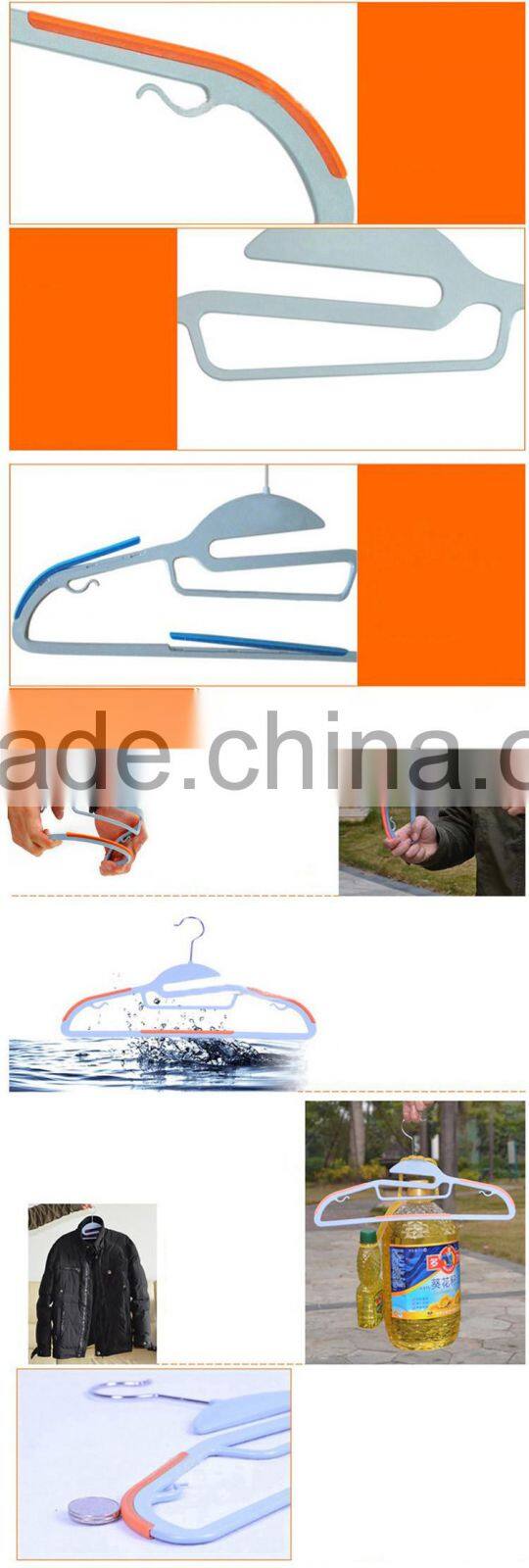 anti-slip laundry clothes hanger/closet clothes hanger hook package of 10 pcs-green