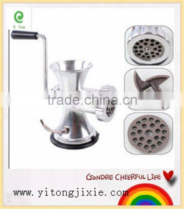 Cheap Price China factory manufacturer home use manual meat grinder with wheel