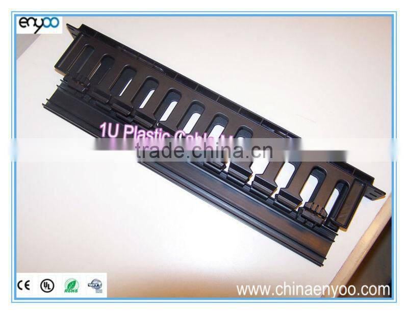 Horizontal Plastic cable management panel 2U