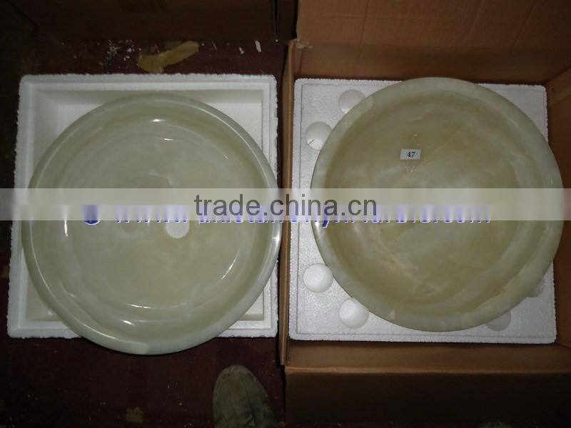 PAKISTAN FACTORY MADE PURE GREEN ONYX ROUND SINKS AND BASINS