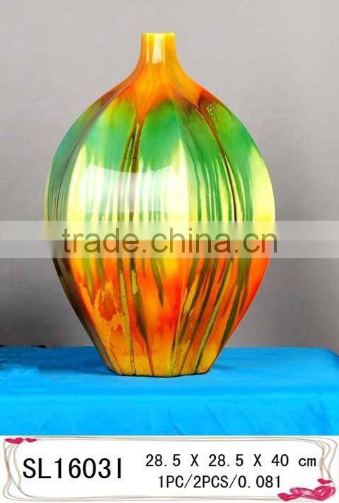Fiberglass decorative vase ,Cheap resin vase
