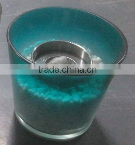 free standing colored round borosilicate glass fireplace