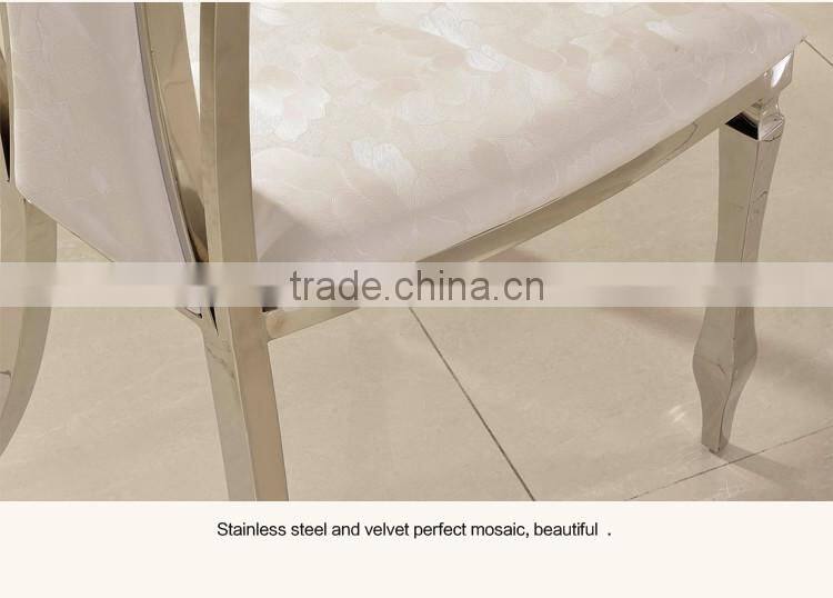 B353 New arrival velvet fabric dining Chair