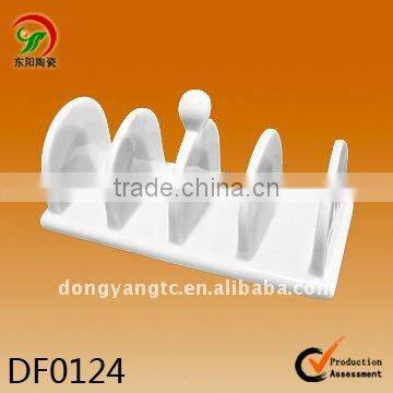 Factory direct wholesale white ceramic napkin holder design