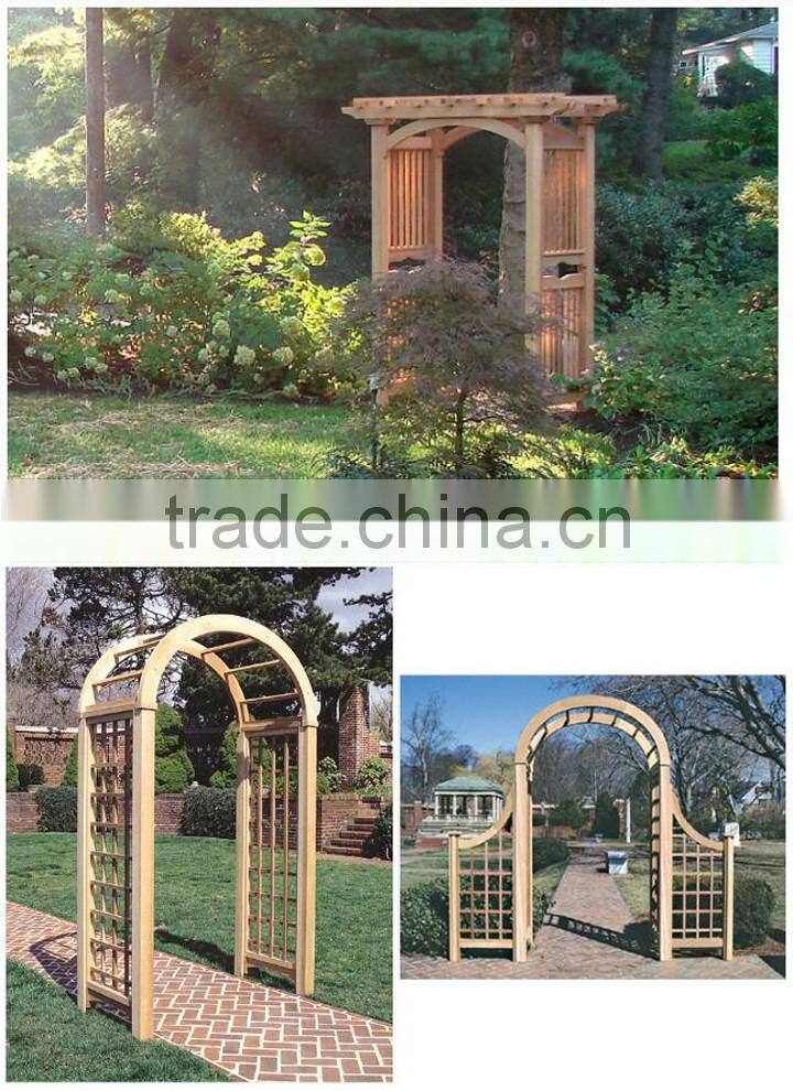 Outdoor decorative garden wooden arch