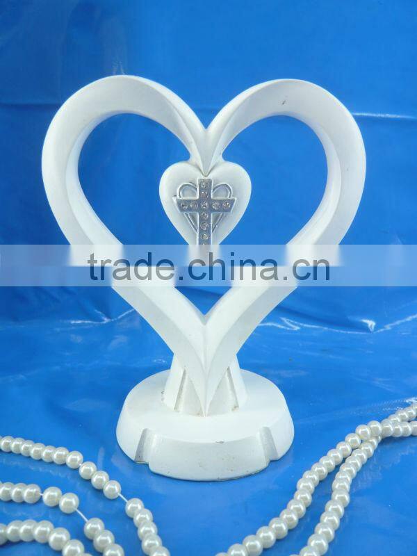 heart shape with cross cake decoration cake topper wedding souvenirs