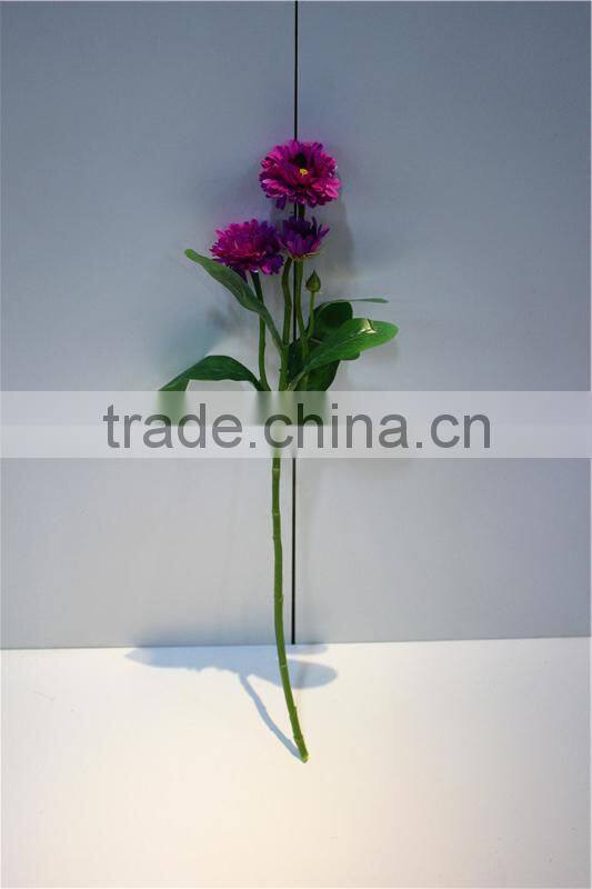 Home and outdoor garden table wedding gate decoration 60cm or 24inches Height artificial 3 heads purple flowers E04 0613