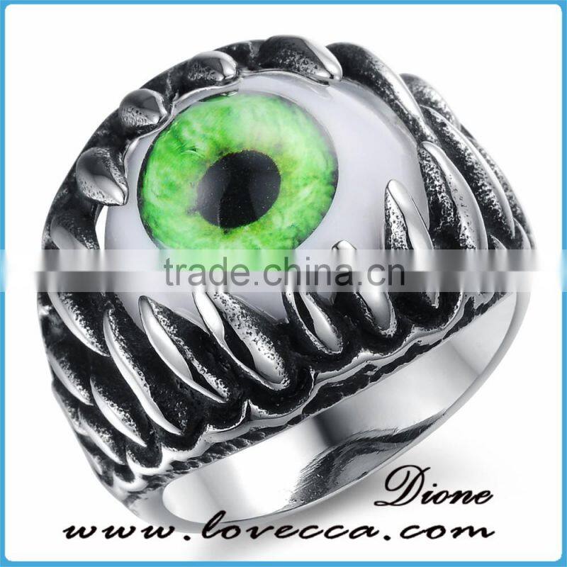 Cheap Finger Spikes Stainless Steel Ring Eyeball Jewelry