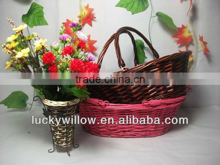 wholesale large wicker firewood basket