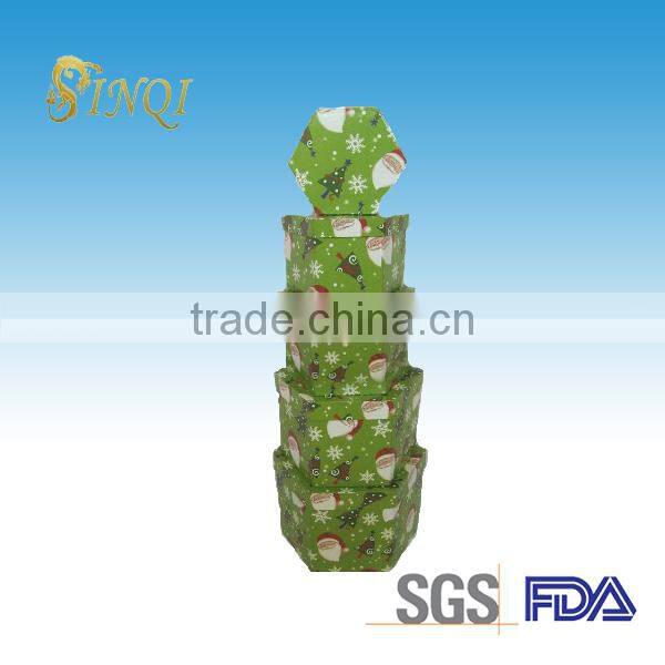 Paper gift round packaging boxes set