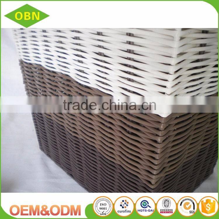 Excellent quality customized cheap colored plastic woven basket of dirty laundry