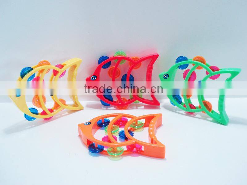 Colorful Hand bell for school Instrument Beautiful Tambourine musical instrument decoration