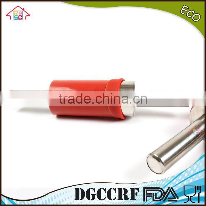 NBRSC High Quality Non Stick stainless steel Silicone Rolling Pin Set with Silicone Baking Mat Ball Bearings