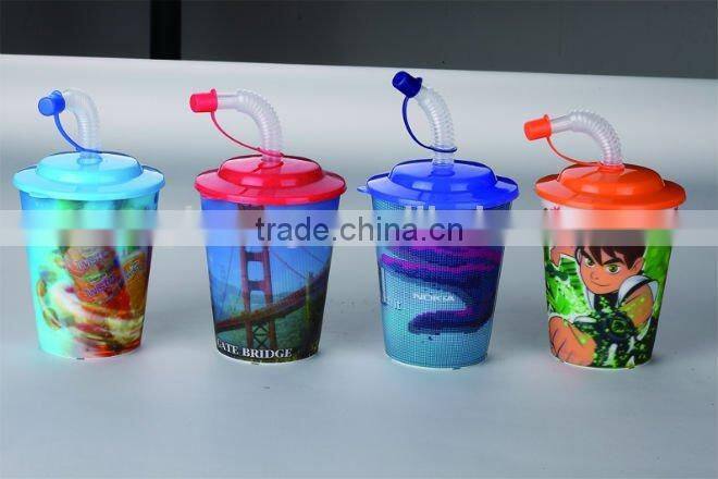Food grade PP 3d lenticular cups for promotional gift