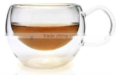 Double wall glass beer cup