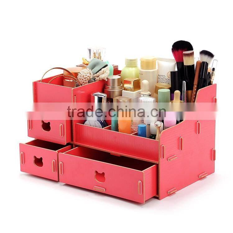 Cosmetics storage box DIY desktop creative storage box explosion models wooden storage box