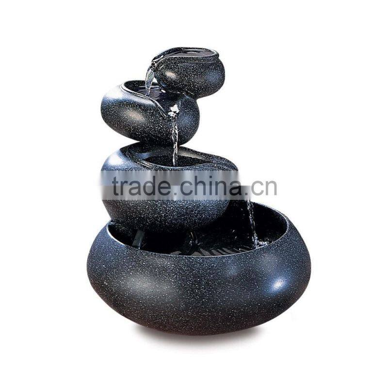 4-Tier Tabletop Water Fountain Decorative Sculpture