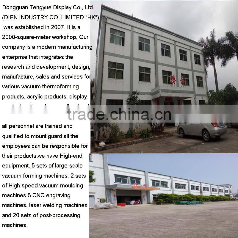 accept custom-made hard thermoformed large plastic tray