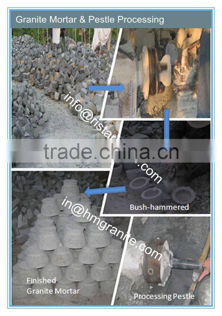 HOT SALE natural granite stone mortar and pestle for Europe market