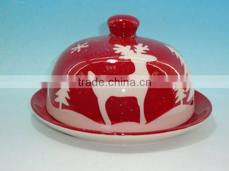 CERAMIC BUTTER DISH