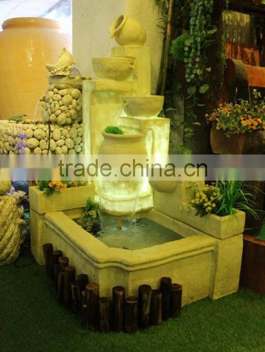 decorative water garden cascade fountain