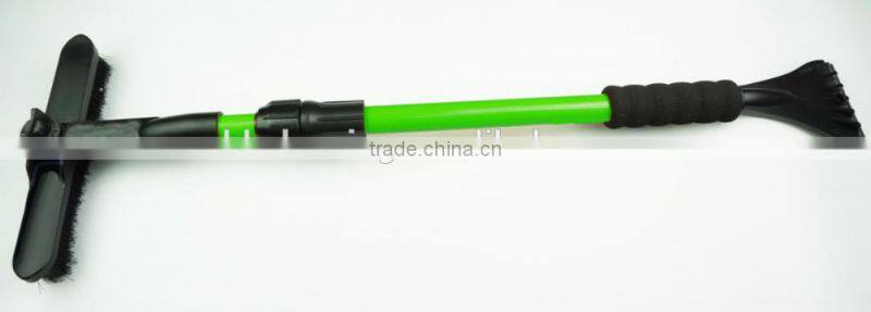 retracted heavy duty snow brush with swivel head