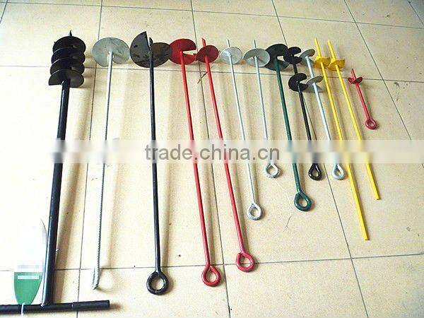 black&red painted fence earth anchor on hot sale china supplier