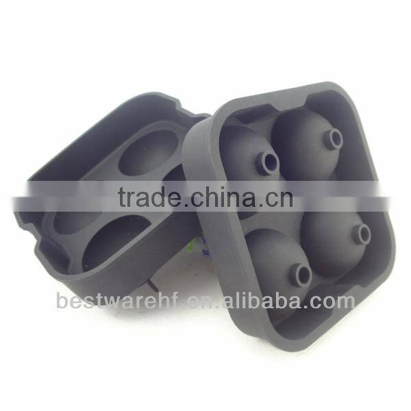 Novelty hot sell silicone ice glass mold on ebay,amazon fda silicone Ice sphere Ball Mold.