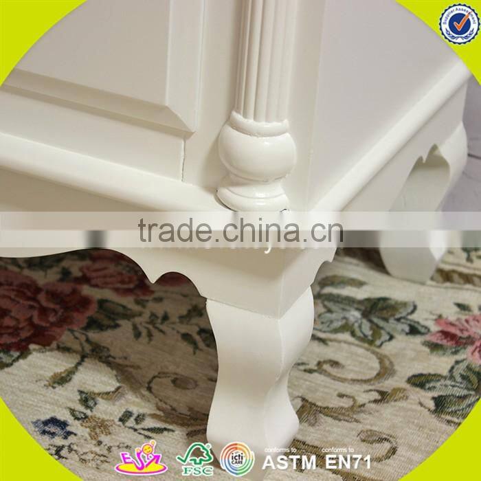 2017 New design white wooden bathroom storage cabinets high quality solid wooden bathroom storage cabinets W08H066