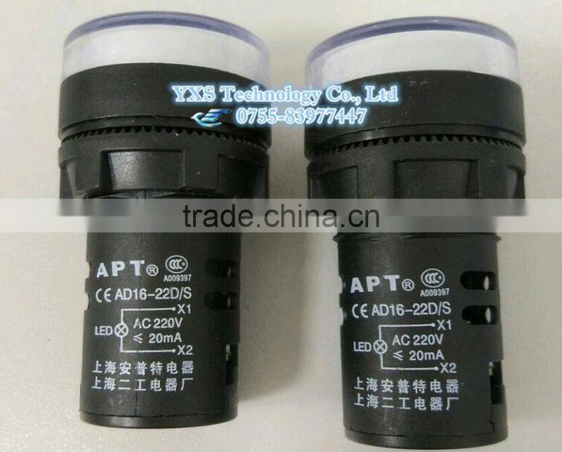 AD16-22D/S 22mm 6.3V-380v painel indicam luz de sinal conduzido brilho warterproof indicador luzes indcating buraco tamanho