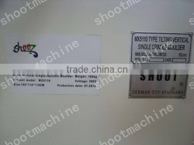 Vertical Single-Spindle Moulder MX5110. with Arbor dia. 30mm and Useful arbor height 100mm