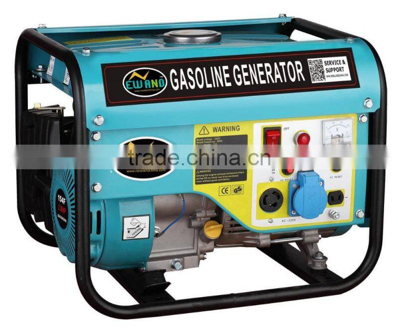4 stroke Portable Gasoline engine Generator/AC220V50HZ/154F 2.5HP engine/gasoline generator 1kw