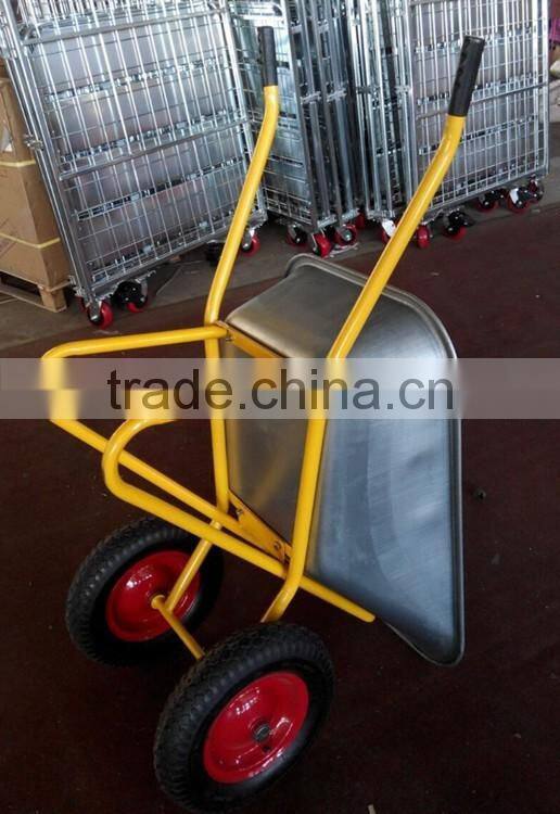 China Wholesale Construction wheelbarrow Two wheels Wheelbarrow