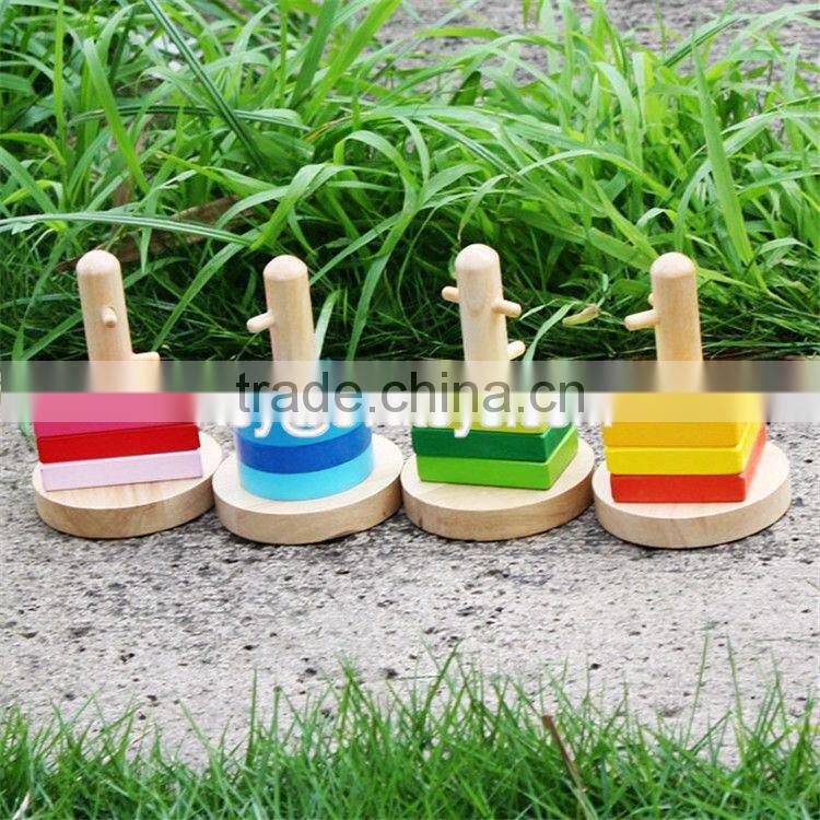 Best sale kids shape matching wooden educational blocks W13E068