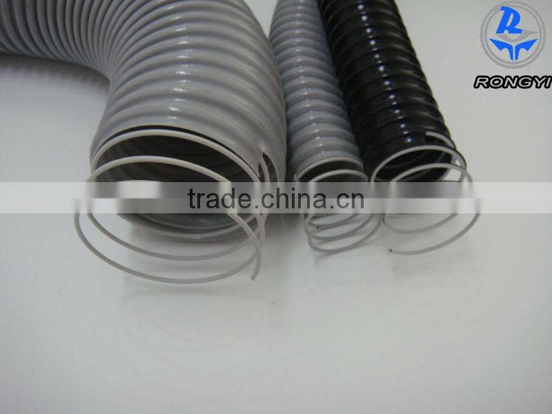 PVC spiral steel wire reinforced transparent pvc pipe
