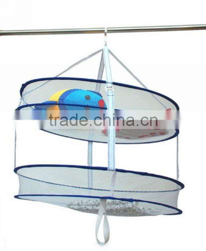 2 Layer Drying Rack Folding Hanging Clothes Laundry Basket Dryer(TM-CPH-024)