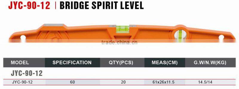 two bubbles high quality cast bridge spirit level