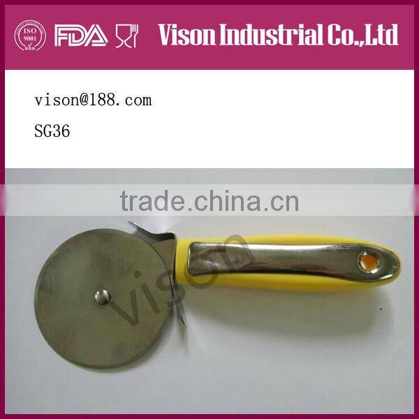 Round stainless steel pizza knife, pizza cutter, pizza wheel (SG36)