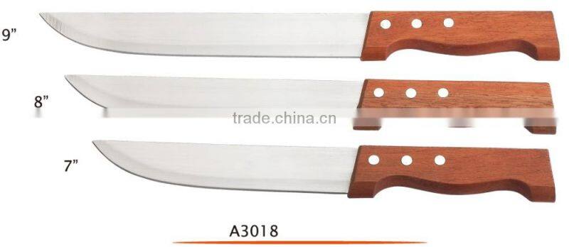 Kitchen knive Butcher knife with wooden handle