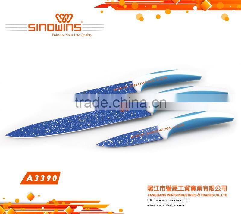 Fashionable and Durable 5pcs Non-stick Coating Knife Set