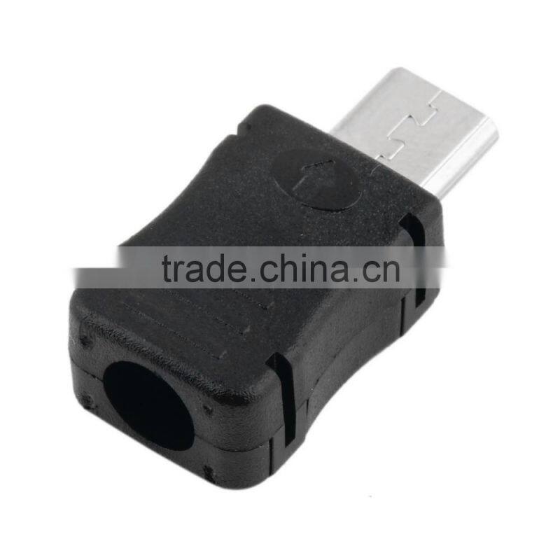 10pcs Worldwide 5 Pin T Port Male Micro USB Plug Socket Connector + Plastic Cover for DIY
