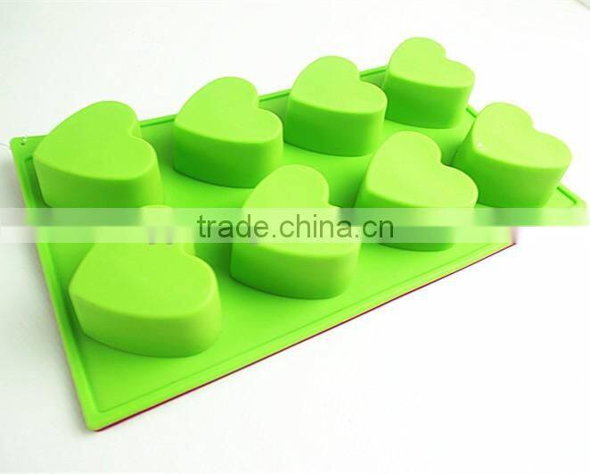 10114 8 pcs hearts Shape Silicone Cake Mold
