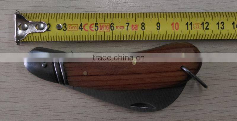 wood handle stainless steel knife folding knife
