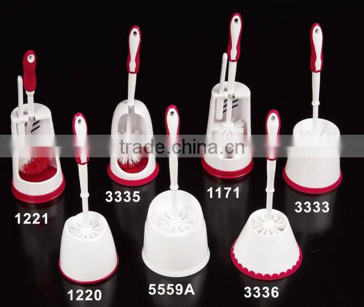 High quality New style plastic toilet cleaning brush with holder set