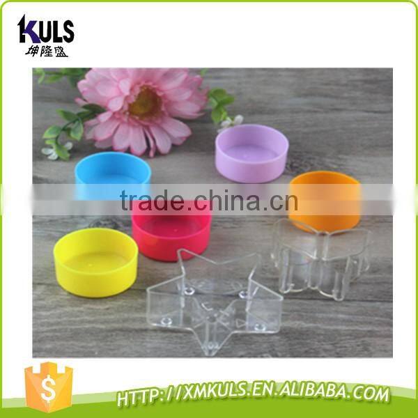 1.8cm ~2.2cm height various shape plastic candle jars candle holders