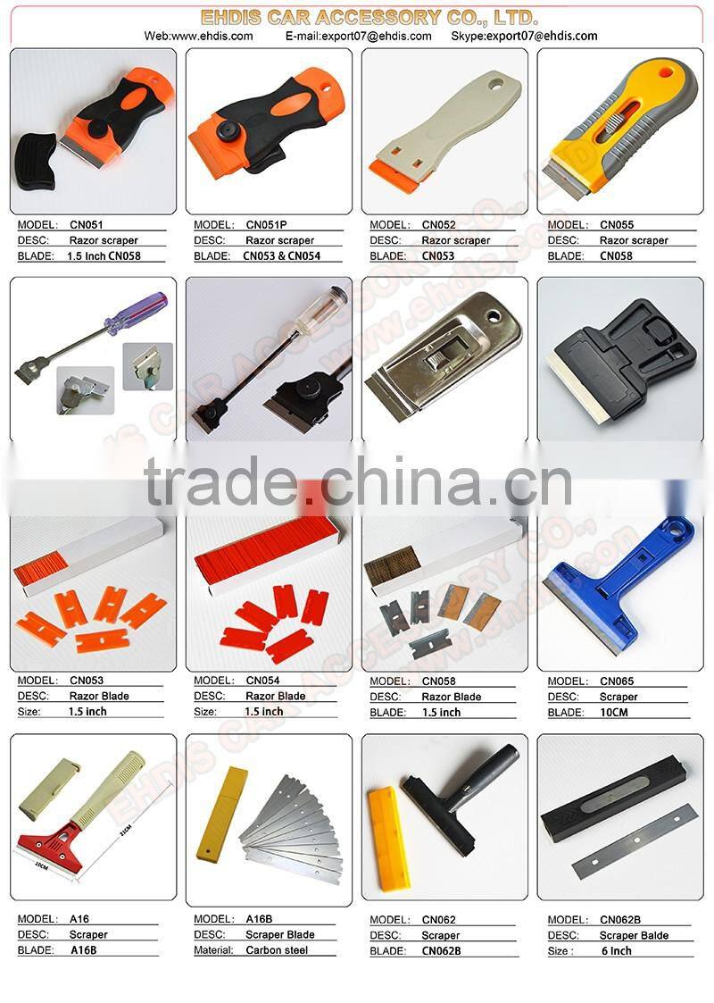 CN052 Hard Scraper with 1.5 Inch Double Side Plastic Razor Blade